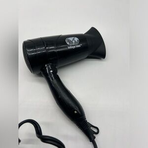 Compact travel hair dryer black color